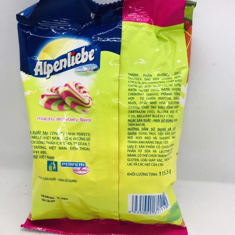 Kẹo Alpenliebe Hương Matcha Dâu