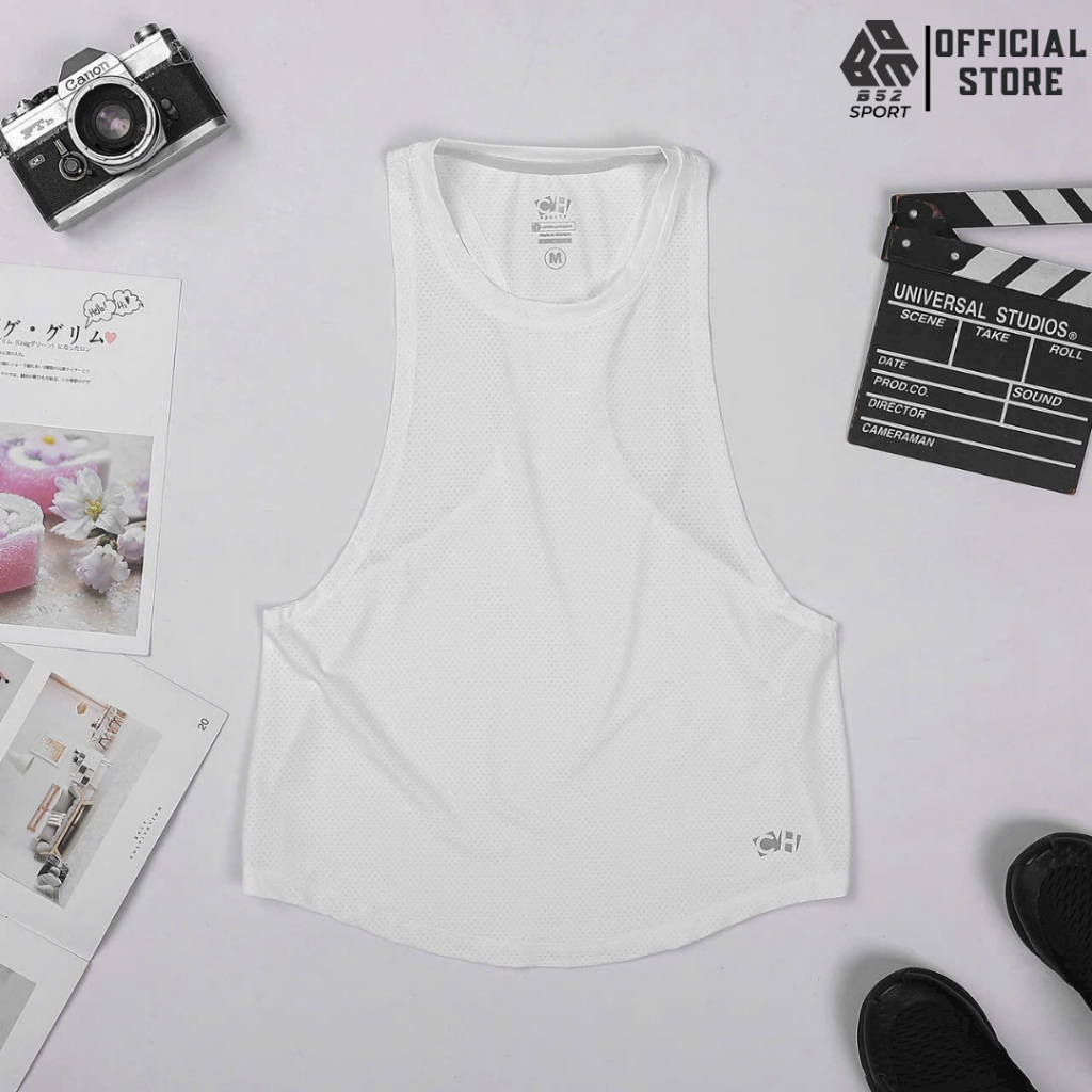 Áo tanktop tập gym yoga nữ thiết kế đơn giản chất vải mè lưới