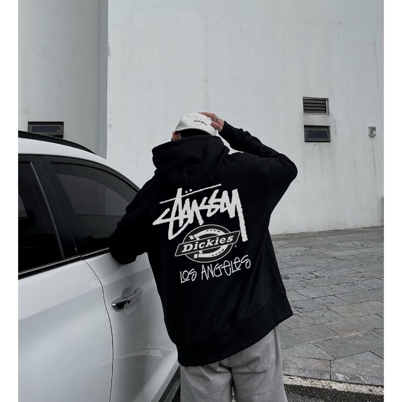 Áo Hoodie STUSSY x DICKIES cao cấp, áo nỉ nam nữ mùa đông, full bọc tag
