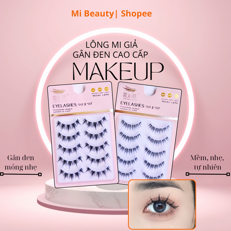 Lông Mi Giả Gân Anime, Phong Cách Tây Siêu Đẹp, Mềm, Nhẹ, Tự Nhiên