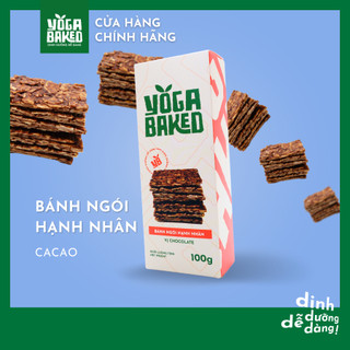 Bánh ngói hạnh nhân vị sôcôla - Yoga Baked - Bánh quy chocolate cacao, bánh ăn kiêng, ăn vặt gym keto tập luyện