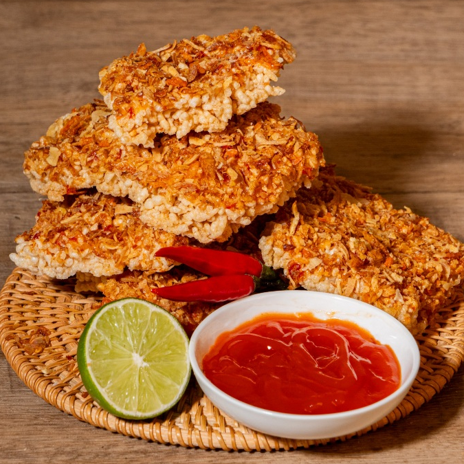 Cơm cháy ruốc hành phi Siêu ngon giòn rụm - Loại cay vừa - túi 250g | Đồ ăn vặt Bếp Cô Như