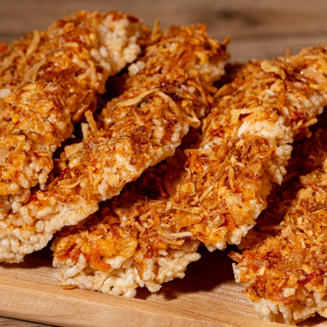 Cơm cháy ruốc hành phi Siêu ngon giòn rụm - Loại cay vừa - túi 250g | Đồ ăn vặt Bếp Cô Như