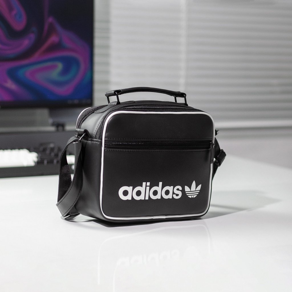 Túi Đeo Chéo Nam Adi.das 3 Ngăn Chất Da Trượt Nước Túi Đeo Vai Đựng Ipad Bảo Hành Trọn Đời Khóa Kéo Đường May