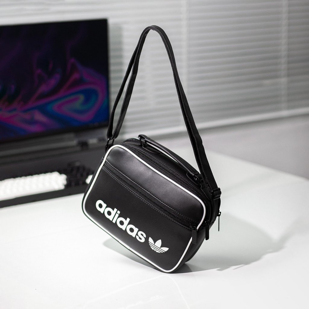 Túi Đeo Chéo Nam Adi.das 3 Ngăn Chất Da Trượt Nước Túi Đeo Vai Đựng Ipad Bảo Hành Trọn Đời Khóa Kéo Đường May