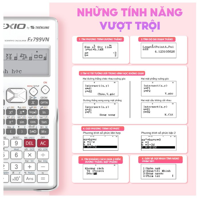 Máy tính khoa học Thiên Long Flexio Fx799VN