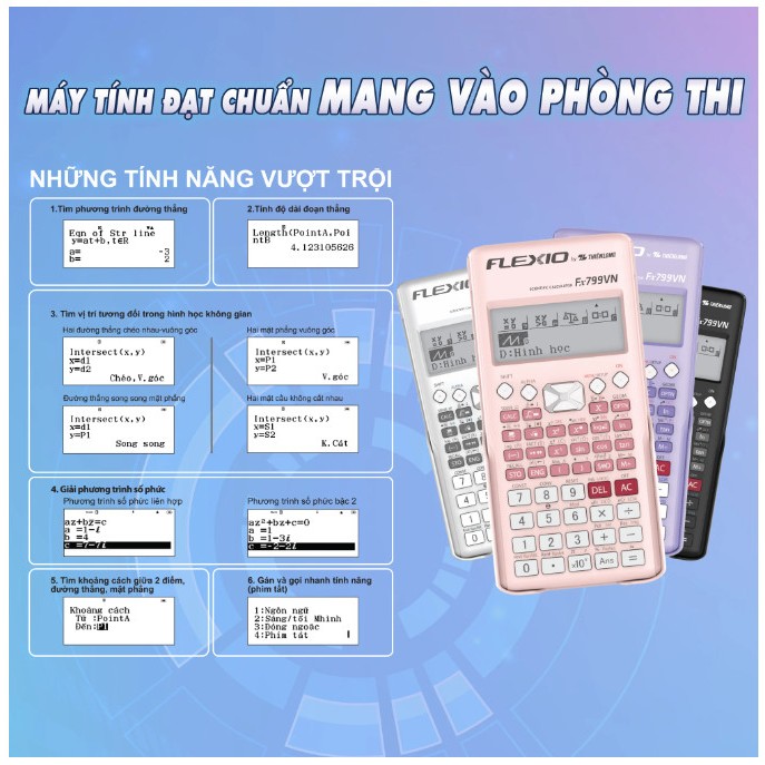 Máy tính khoa học Thiên Long Flexio Fx799VN