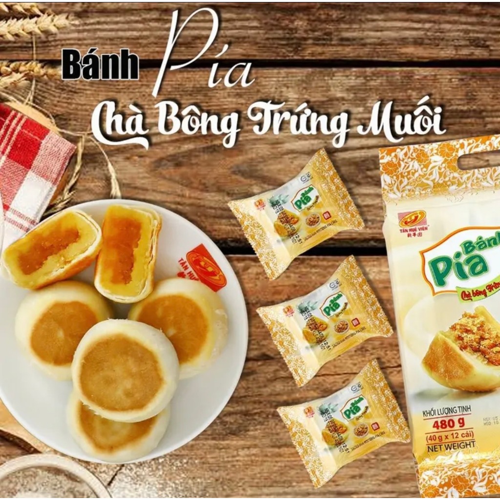 Bánh pía kim sa 15 vị mới siêu hot - Tân Huê Viên