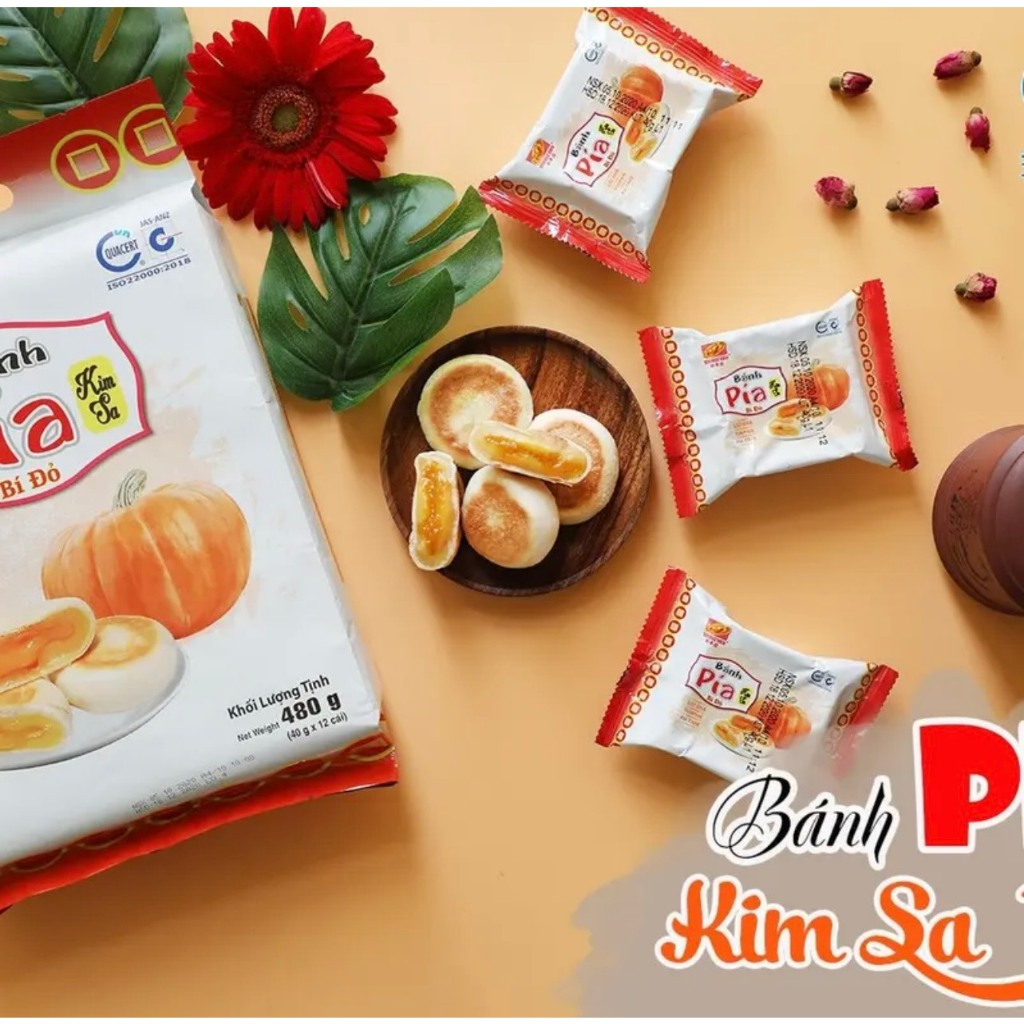 Bánh pía kim sa 15 vị mới siêu hot - Tân Huê Viên