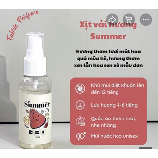 Chai xịt thơm quần áo xịt thơm phòng handmade 50ml xịt sofa ,nón bảo hiểm ,phòng ngủ