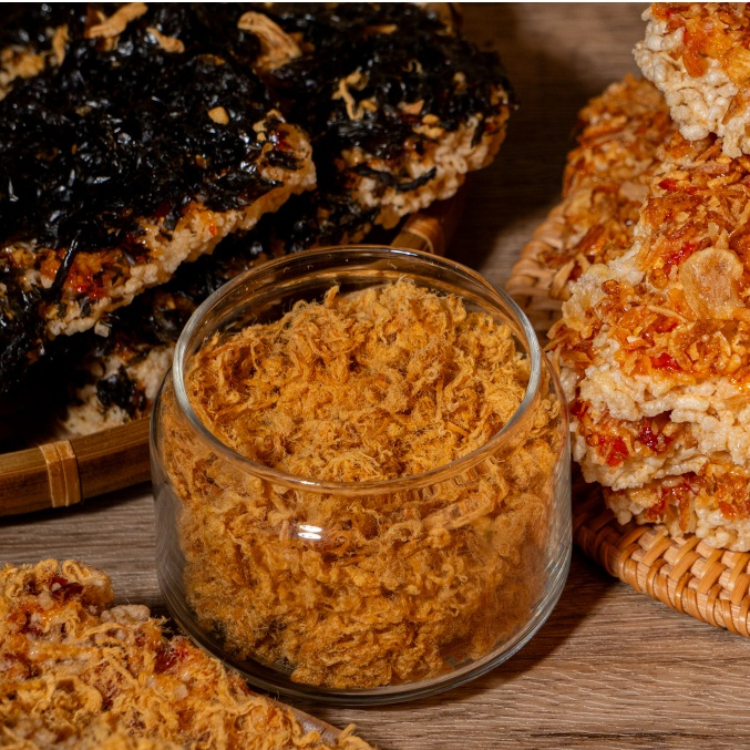 Cơm cháy Siêu rong biển, chà bông, tép giòn rụm - Loại cay vừa - túi 250g | Đồ ăn vặt Bếp Cô Như