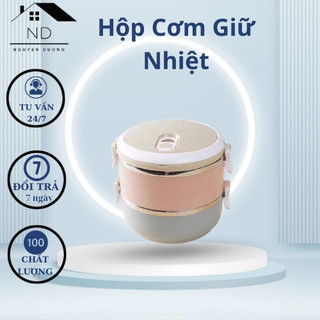 Hộp đựng cơn giữ nhiệt 2 tầng ion - cà men 2 tầng siêu chắc chắn bỏ được lò vi sóng