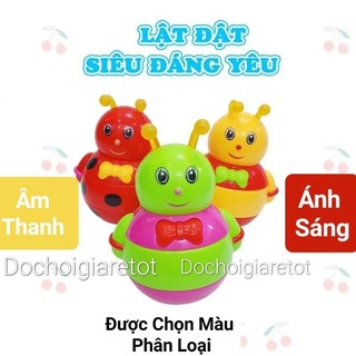 Đồ chơi con lật đật hình con ong vàng cỡ lớn cho bé có phát nhạc, đèn (chọn màu)