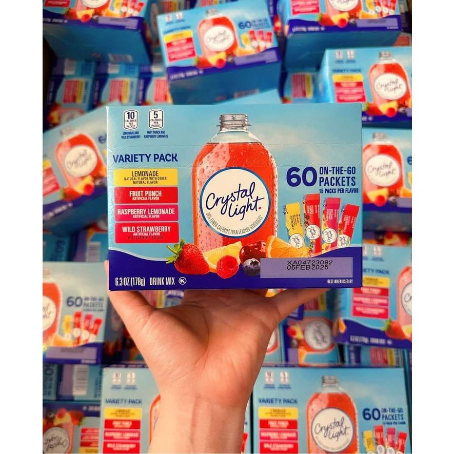 Bột pha nước trái cây bổ sung vitamin và điện giải Crystal Light