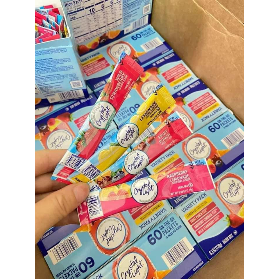 Bột pha nước trái cây bổ sung vitamin và điện giải Crystal Light