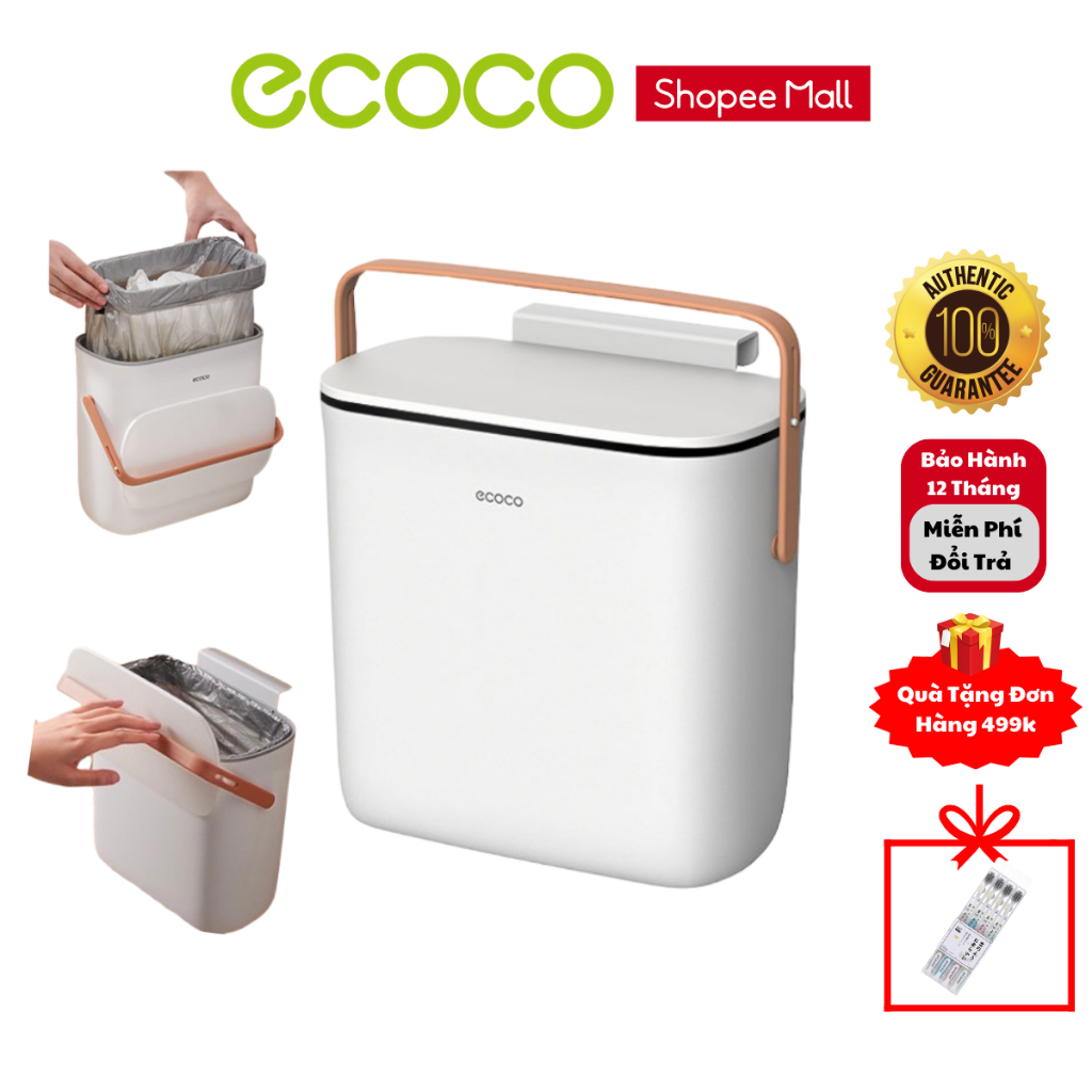 Thùng Rác Dán Tường ECOCO E2236, Thùng Rác Treo Tủ Cao Cấp, Tiện Ích Dễ Sử Dụng