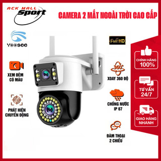 Camera Yoosee Wifi 2 Mắt giám sát Ngoài Trời Không Dây, HD 4.0mpx Siêu Nét – Hàng Chính Hãng