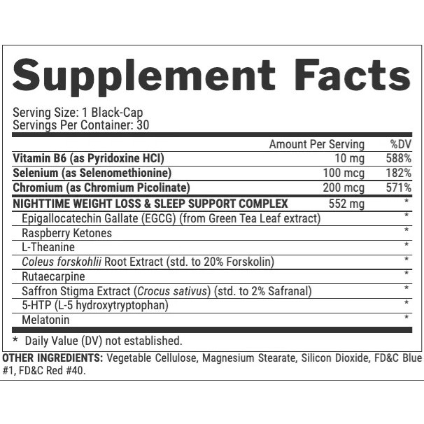 Viên đốt mỡ Lipo 6 Black Nighttime  Nutrex - Giảm mỡ vào ban đêm, giúp ngủ ngon