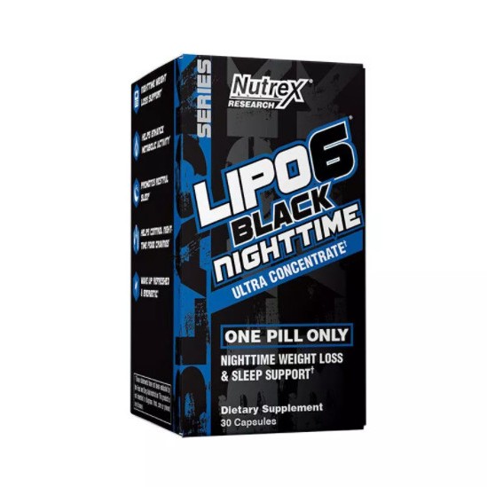 Viên đốt mỡ Lipo 6 Black Nighttime  Nutrex - Giảm mỡ vào ban đêm, giúp ngủ ngon