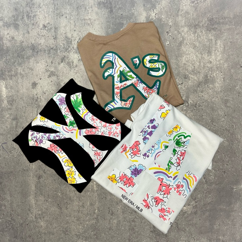 Áo Thun New Era Watercolor Floral NY Trắng * 13527214 - Áo Thun New Era Chính Hãng