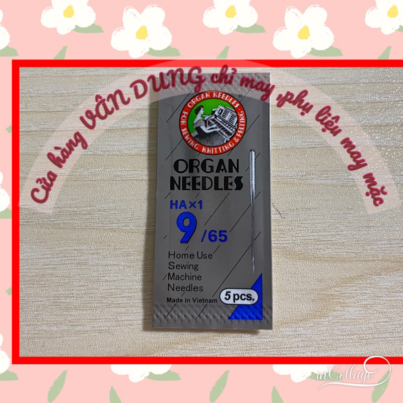 Kim máy may gia đình nhật hàng ORGAN NEEDLES HAx1 1 vĩ gồm 5  cây