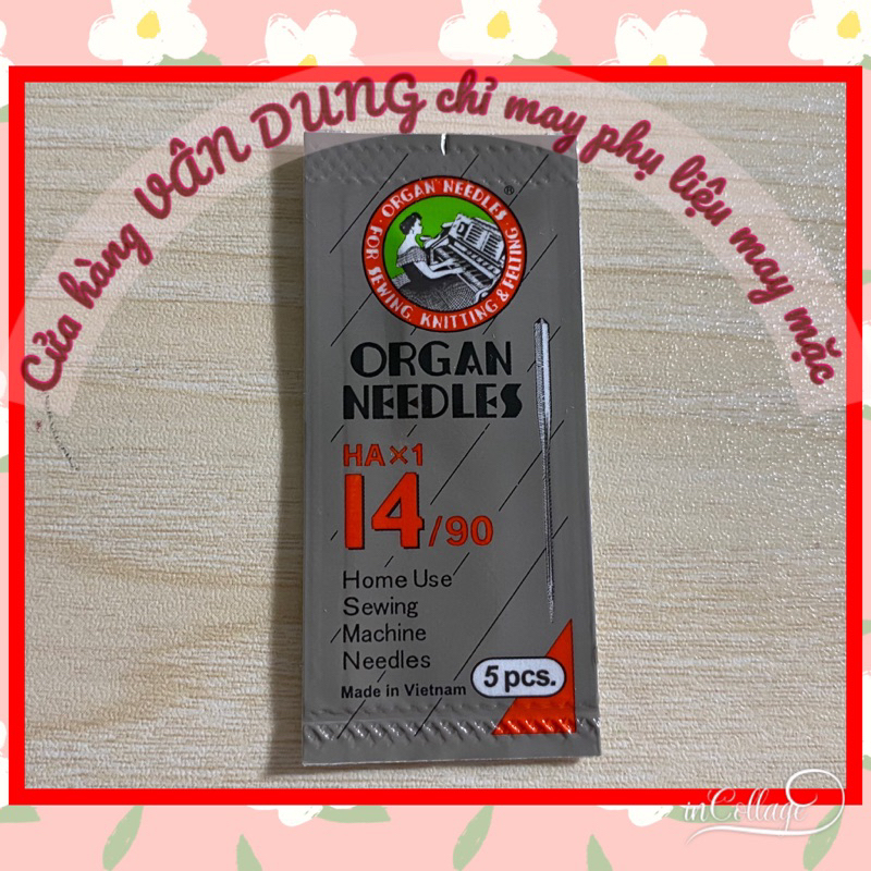 Kim máy may gia đình nhật hàng ORGAN NEEDLES HAx1 1 vĩ gồm 5  cây