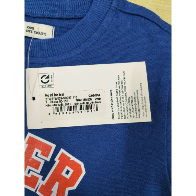 Áo nỉ bé trai Canifa