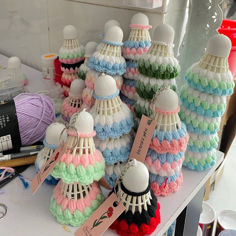 Móc khoá cầu lông xoè - By BongHandmade23