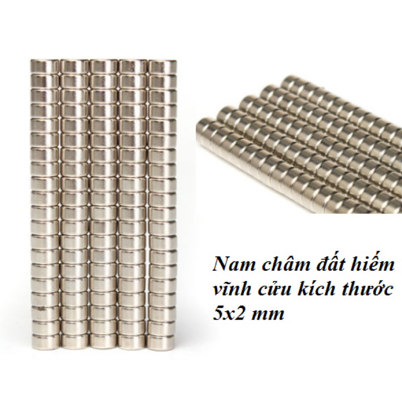 Nam châm viên đất hiếm 5x2mm (10 viên)