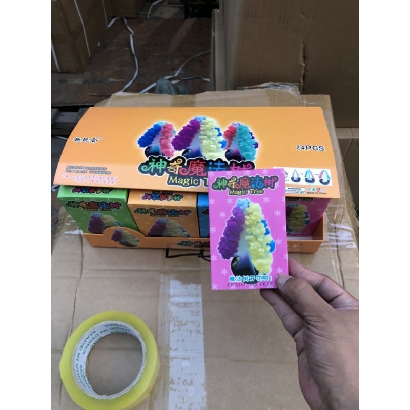 Cây thông noel - Set làm cây thông noel, hoa anh đào bằng giấy thần kì - đồ chơi cây thông nở tuyết - quà giáng sinh