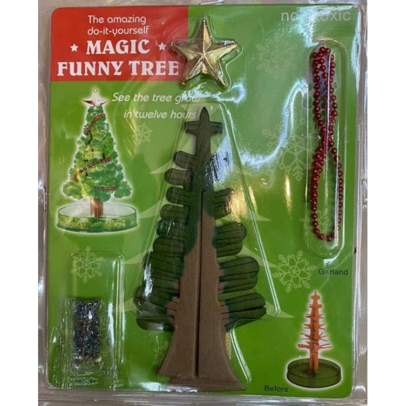 Cây thông noel - Set làm cây thông noel, hoa anh đào bằng giấy thần kì - đồ chơi cây thông nở tuyết - quà giáng sinh