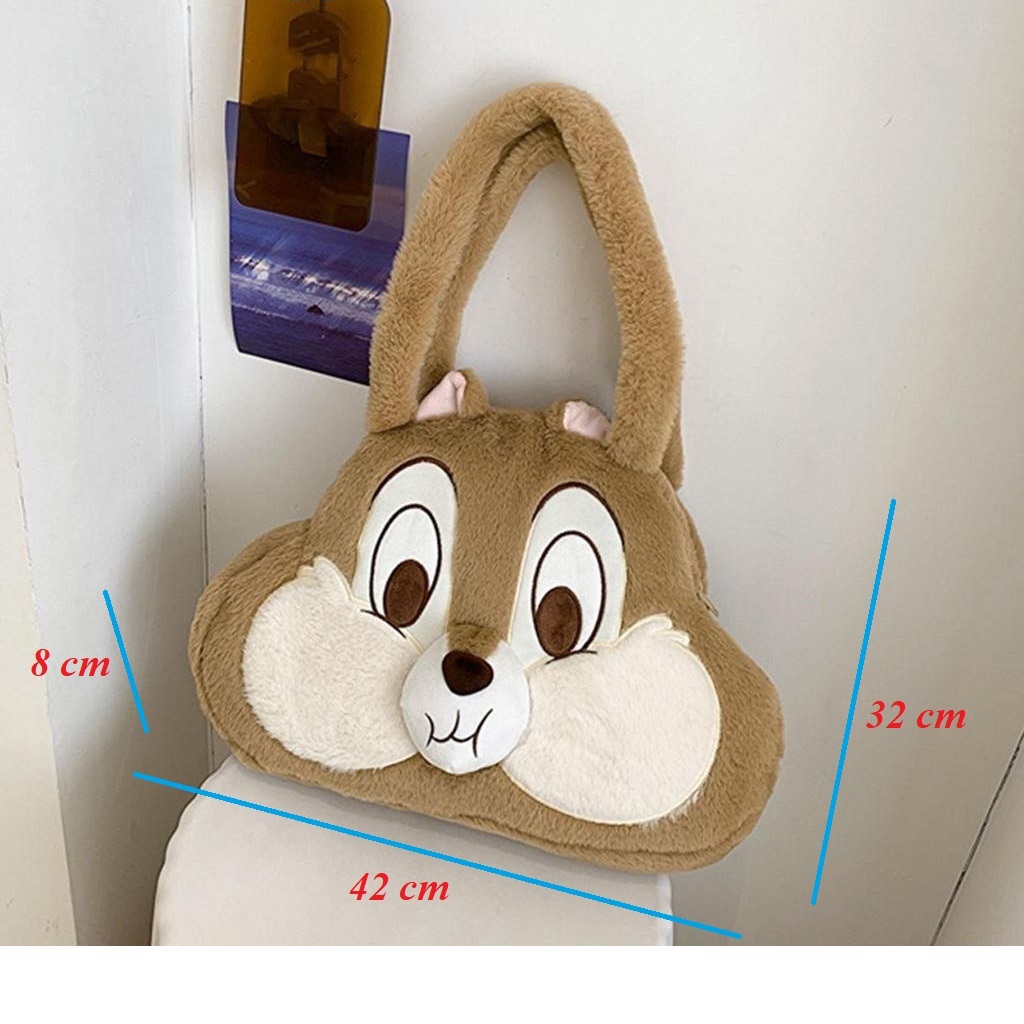 Túi đeo vai size lớn hình Sóc Chip