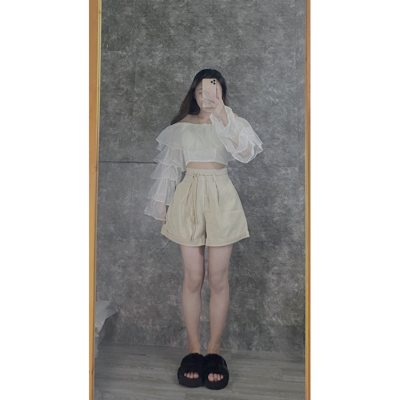 SET ÁO TRỄ VAI KÈM SHORT