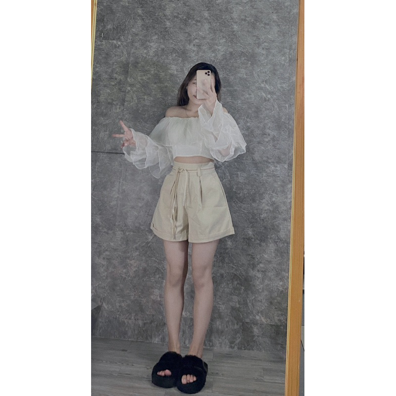 SET ÁO TRỄ VAI KÈM SHORT