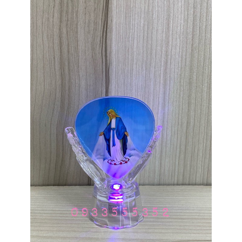 Tượng pha lê Công Giáo hình Đức Mẹ Ban Ơn