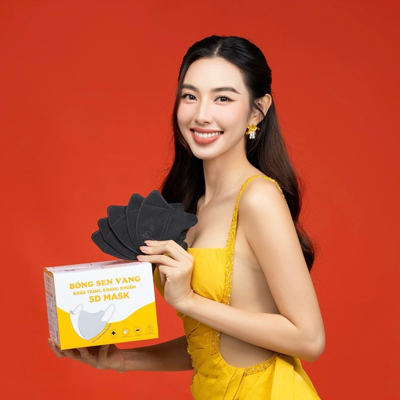 Thùng 200c Khẩu trang 5D Bông Sen Vàng
