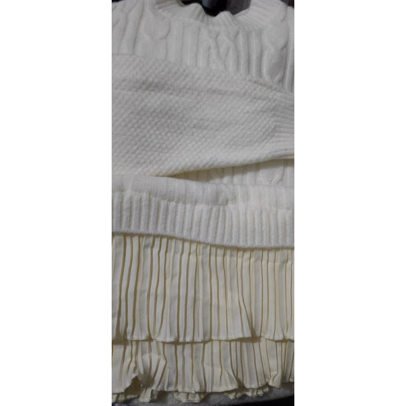 Váy len xoắn thừng dáng suông dài phối viền đuôi cá 2 tầng điệu đà nhiều màu vintage Hàn Quốc