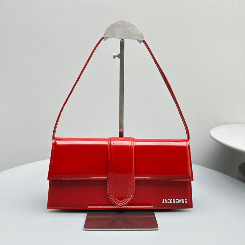 Túi xách Jacquemus Le Bamnino Long Mẫu Mới 2023 Nhập Khẩu Da Bê Nguyên Miếng Lót Trong Cotton, Phần Cứng Bền Bỉ