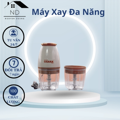 Máy Xay Đa Năng OSAKA Nắp Đồng, Xay Sinh Tố, Xay Thịt, Xay Mọi Loại Thực Phẩm , Máy Xay Cầm Tay