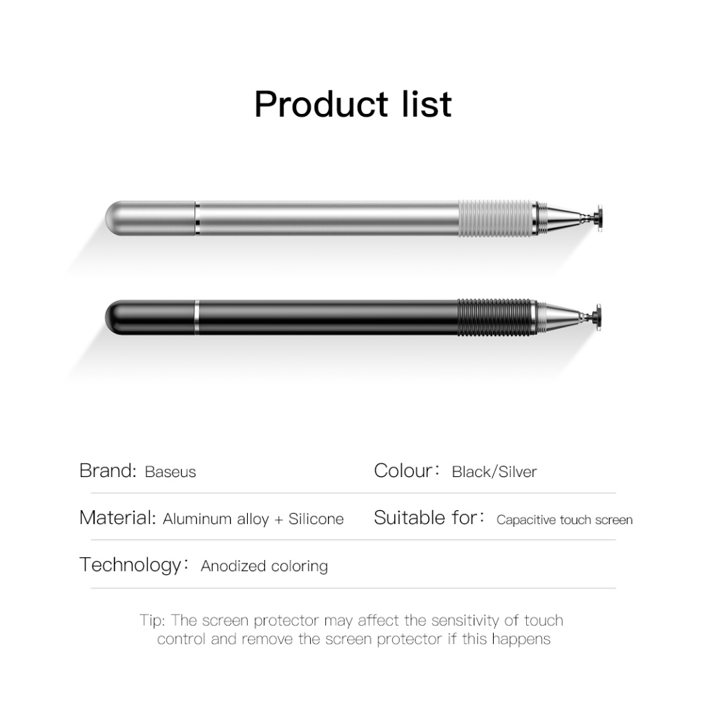 Bút Cảm Ứng Điện Dung Baseus Cho Iphone Ipad Iphone Samsung Xiaomi Huawei Tablet Pen Với Smartphone