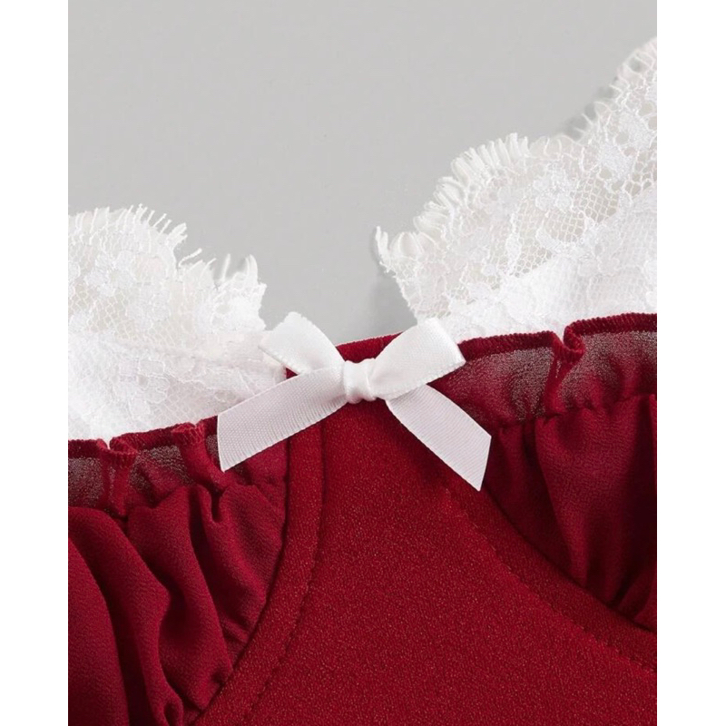 Áo croptop giáng sinh, slay