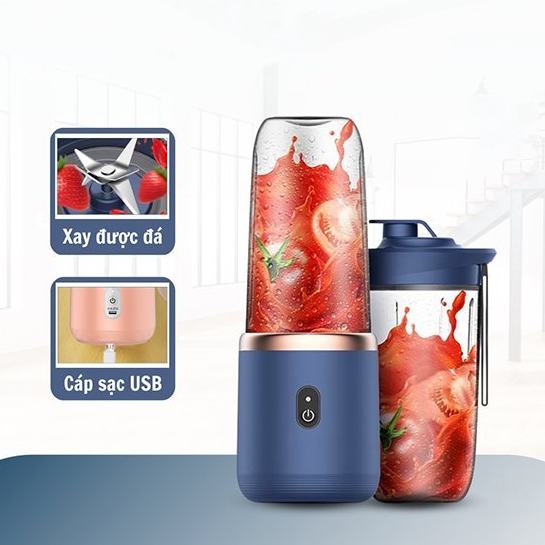 Máy Xay Sinh Tố Cầm Tay Sạc Điện - Máy Say Sinh Tố Đa Năng 300ml