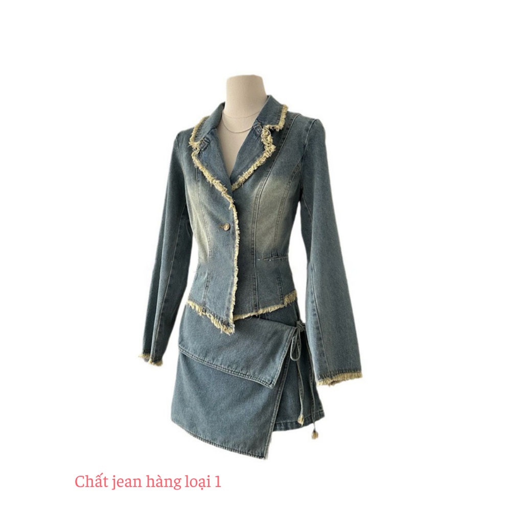 SET JEAN QUẦN GIẢ VÁY