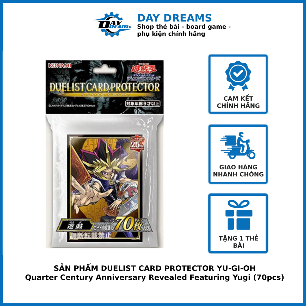 Phụ kiện Card Game: Japanese Size - Duelist Card Protector: Quarter Century Anniversary Revealed Featuring Yugi (70pcs)