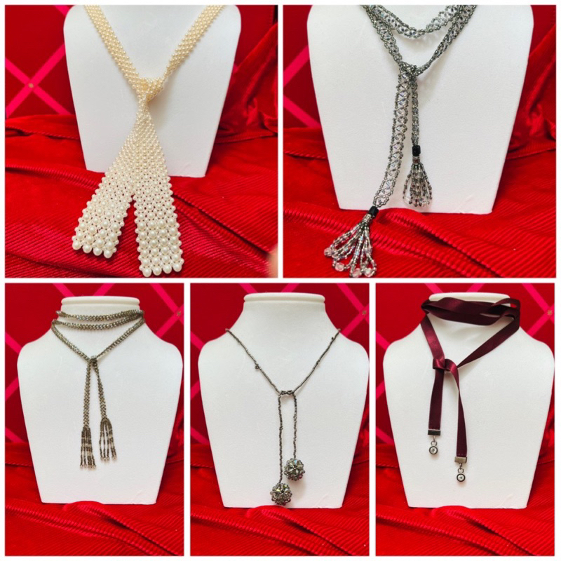 Dây chuyền handmade kết cườm dạng cột