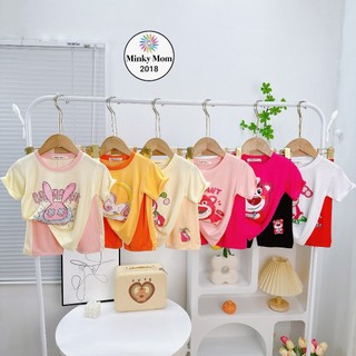 Cực Phẩm Bộ Đồ Lững MINKY MON Thun Lạnh Cho Bé Siêu Dễ Thương Hình In Pet Không Bong Tróc Hình Dành cho Bé 9-28kg