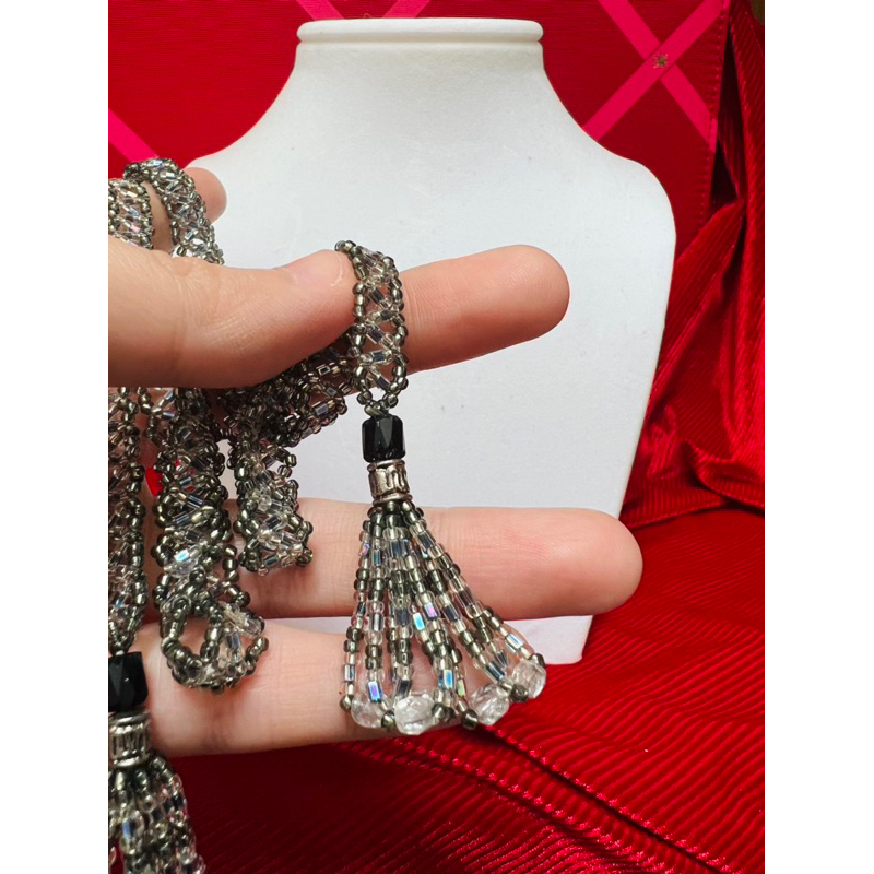 Dây chuyền handmade kết cườm dạng cột