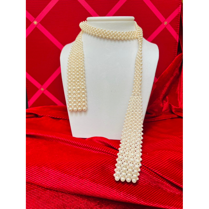 Dây chuyền handmade kết cườm dạng cột