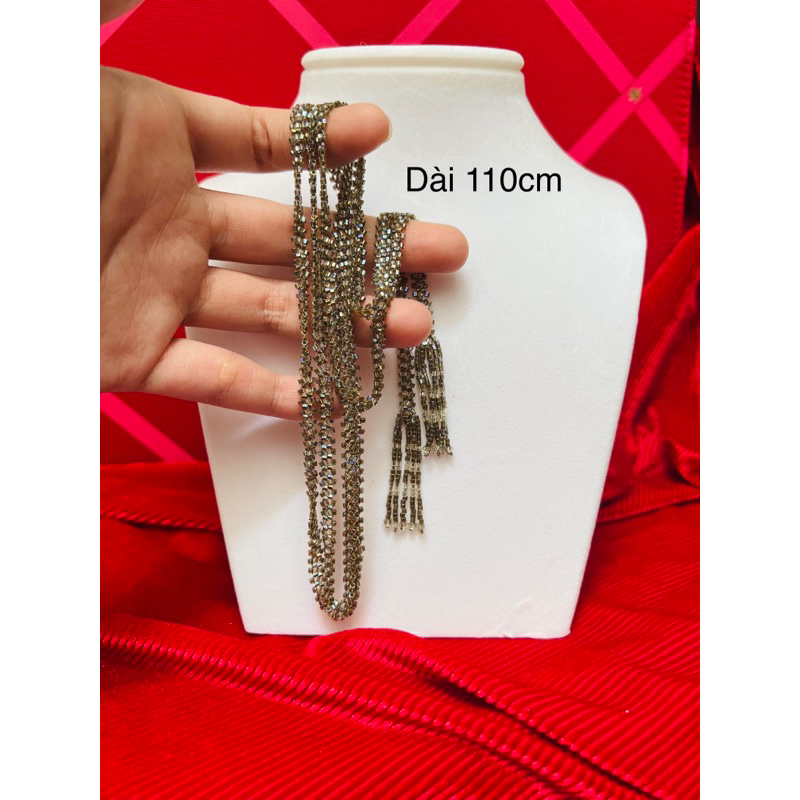 Dây chuyền handmade kết cườm dạng cột