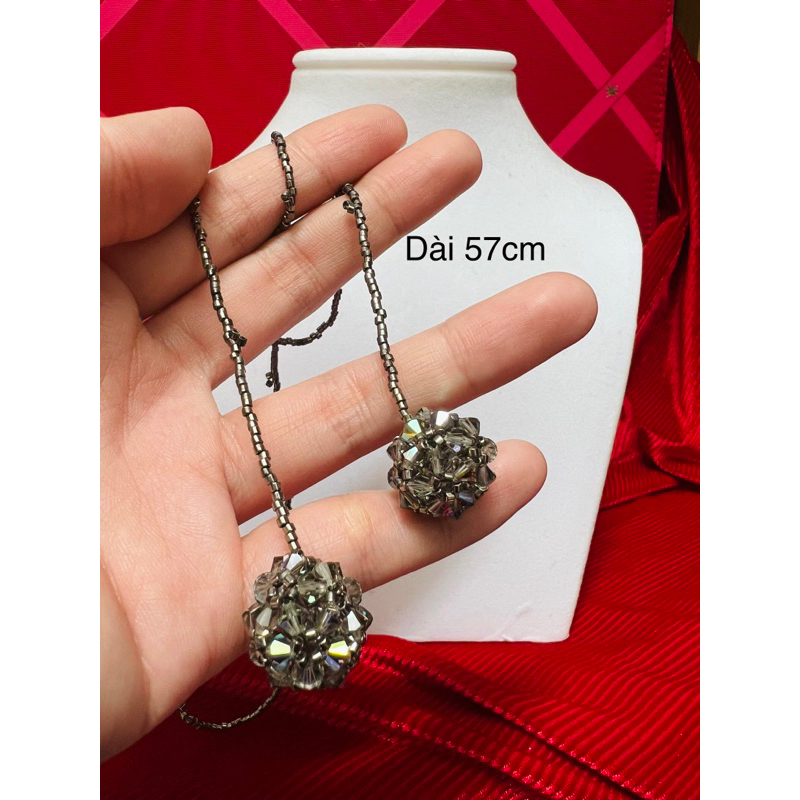 Dây chuyền handmade kết cườm dạng cột